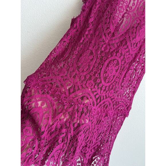 Free People Heart In Two Lace Sheer Mini Dress Pink Size XS Unlined - Picture 7 of 8